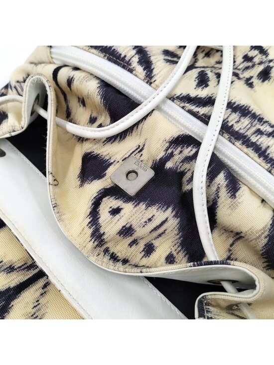 Gucci Backpack Nylon Ivory Navy 003 main image 6